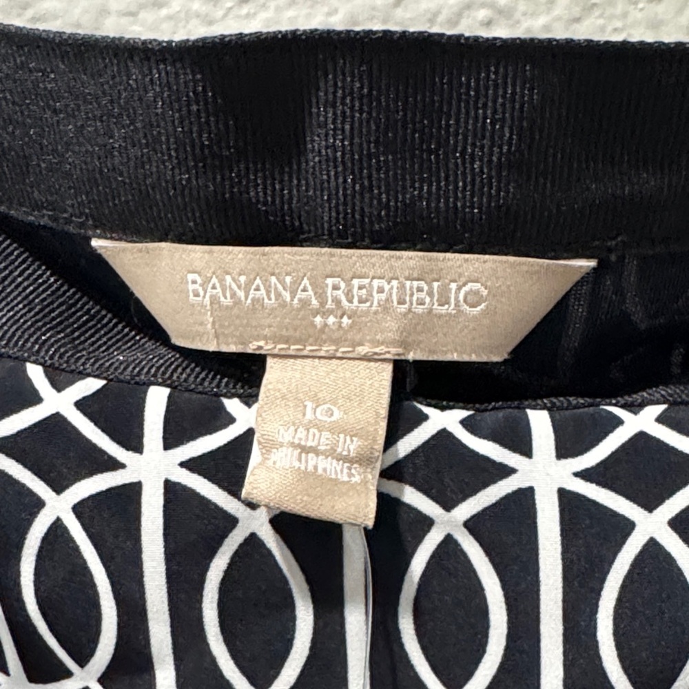🖤🤍 NWT Banana Republic Geometric Black & White Women's Skirt – SZ 10 🤍🖤 - Picture 2 of 5